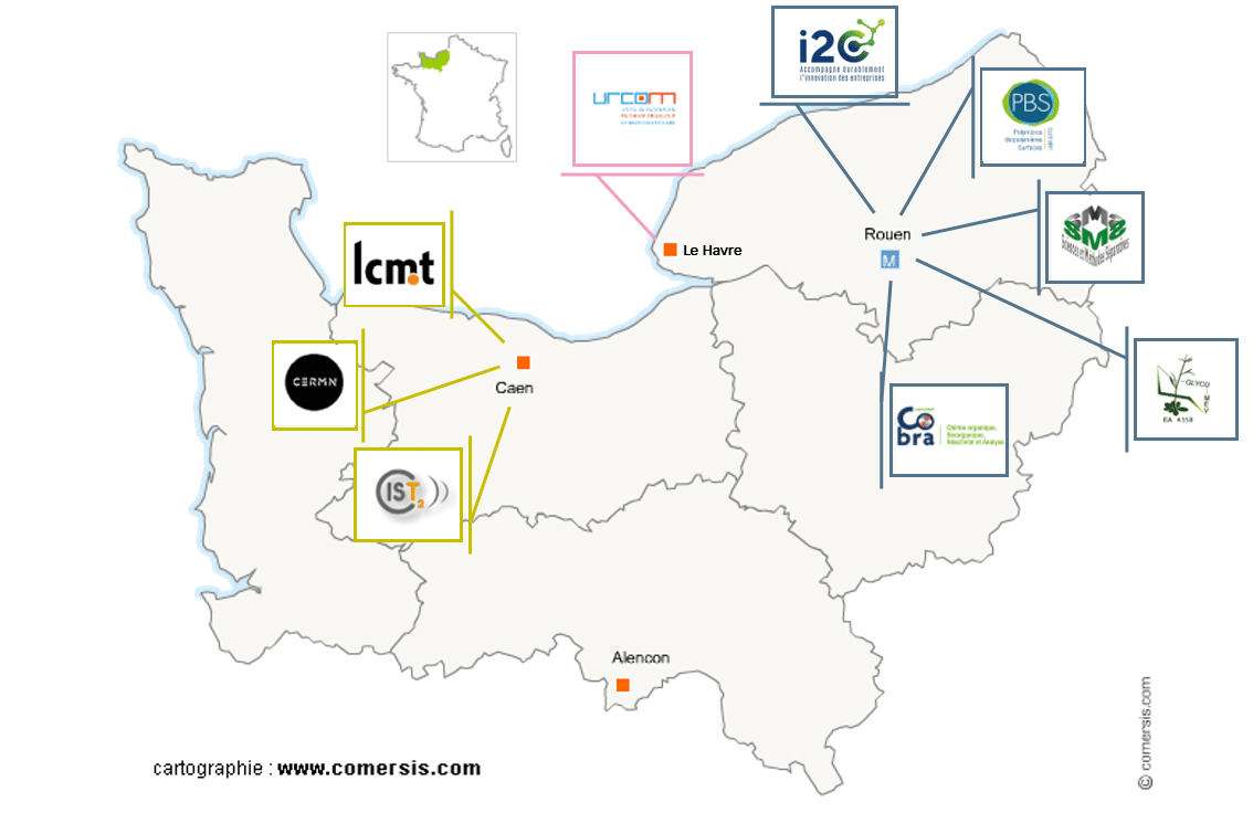 Carte des écoles d'ingénieur en chimie XL-CHEM